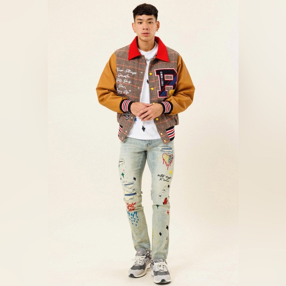 Plaid Varsity Jacket - Picture 1 of 5